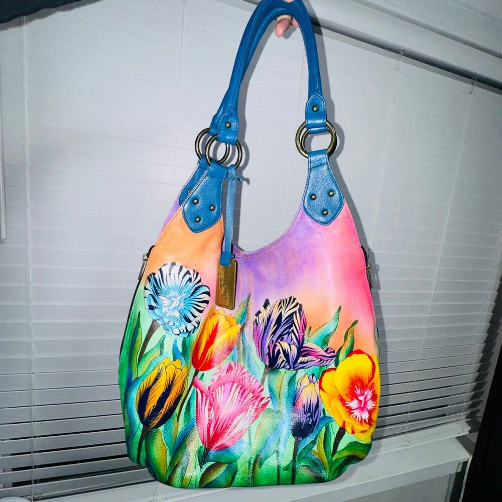 Anuschka Turkish Tulips - Large Shoulder Hobo